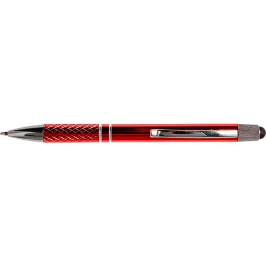 Aluminium Ballpoint Pen With Black Stylus Red
